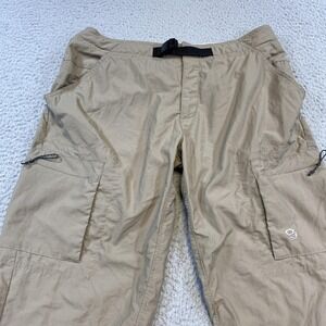 Mountain Hardwear Pants Womens 8 Short Khaki Nylon Hiking Zip Cargo Pockets
